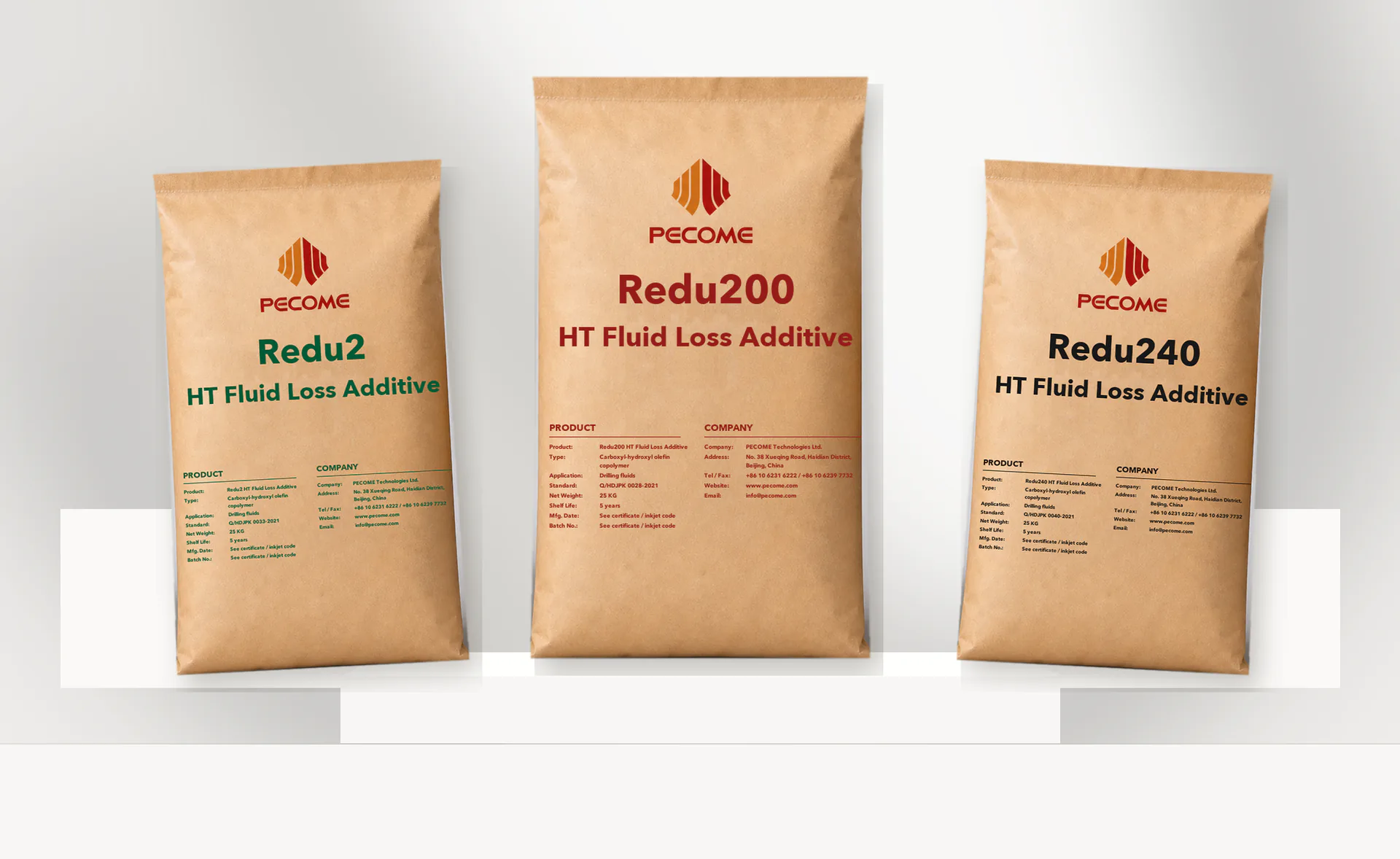 Redu2, Redu200, and Redu240 high-temperature fluid-loss additive packaging family