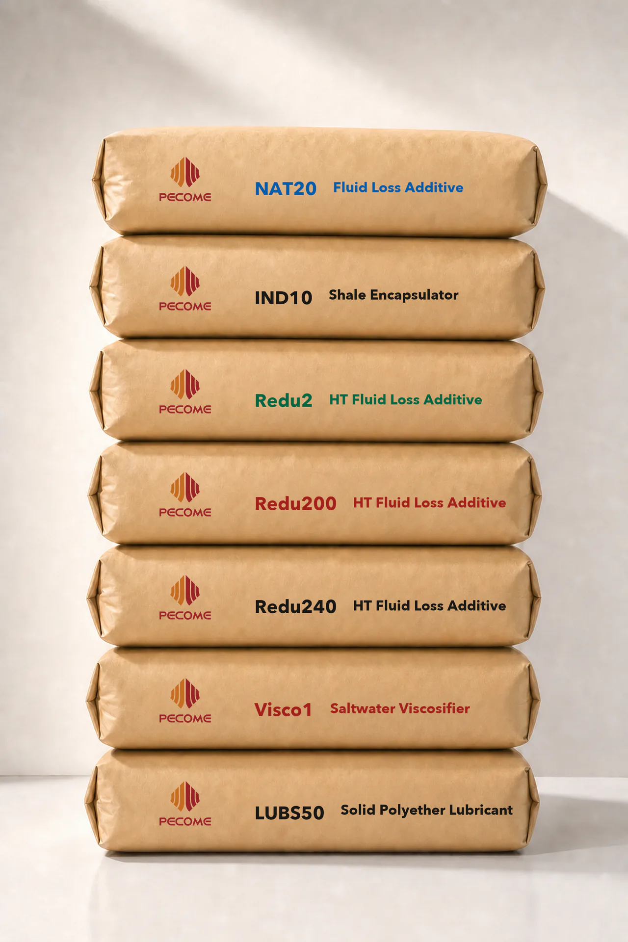 PECOME fluid-loss additive, encapsulator, viscosifier, and modified-polyether packaging range
